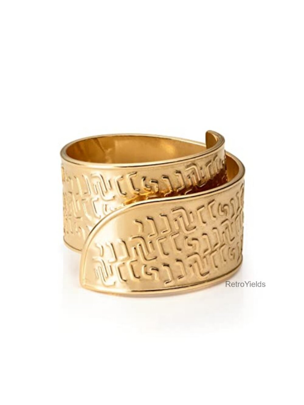 18K Gold Plated Christian Scripture Wrap Ring Adjustable Faith Gift